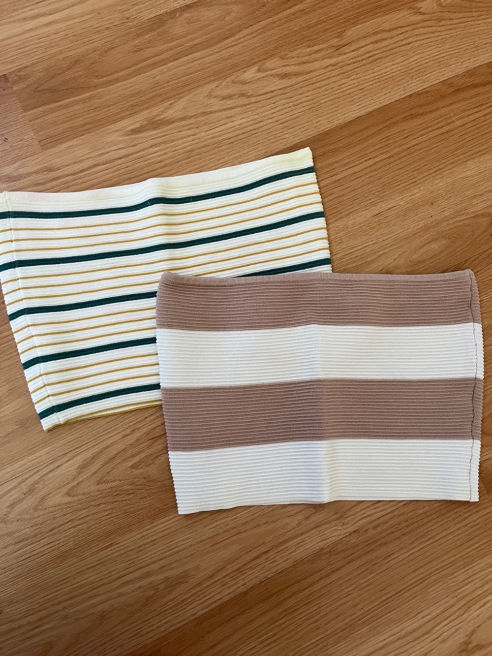 2 Ribbed Knit crop tube tops